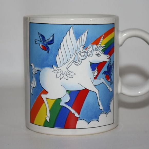 Vintage Pegasus Rainbow Coffee Cup Mug - Picture 5 of 8